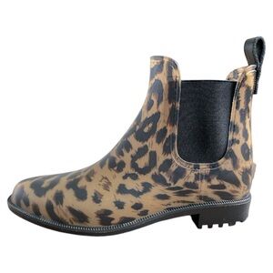 Joules Leopard Chelsea Rain Boot Size 6